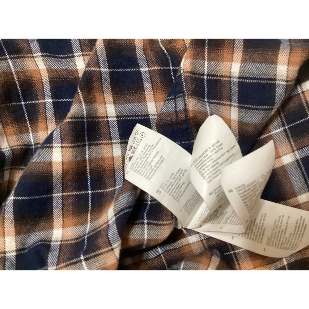 Blaser Shirt Flannel Plaid Button Down Shirt Long Sleeve Cotton Size Medium - Picture 5 of 6